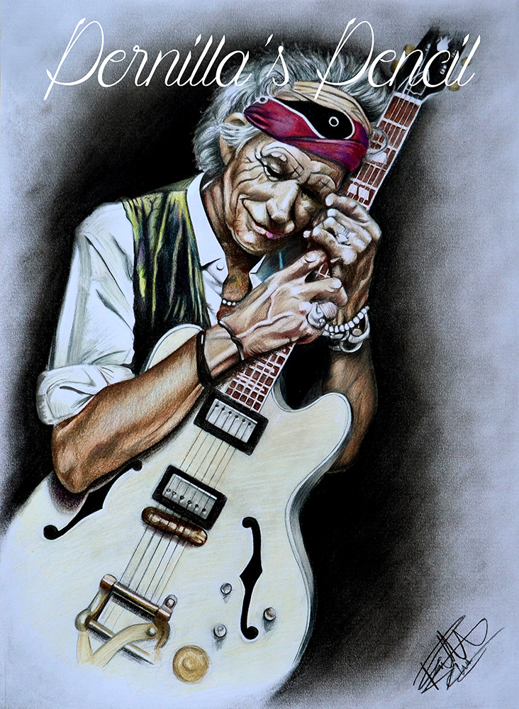 keith richards pernilla drawing